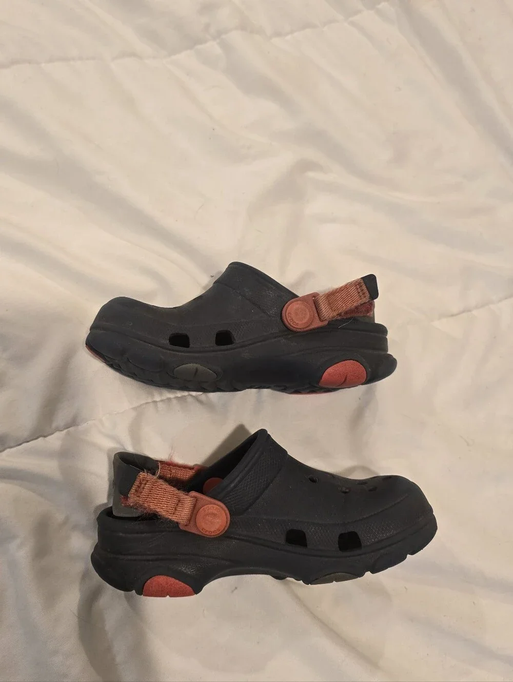 Crocs Children's All-Terrain Clogs Navy and Red Size 10